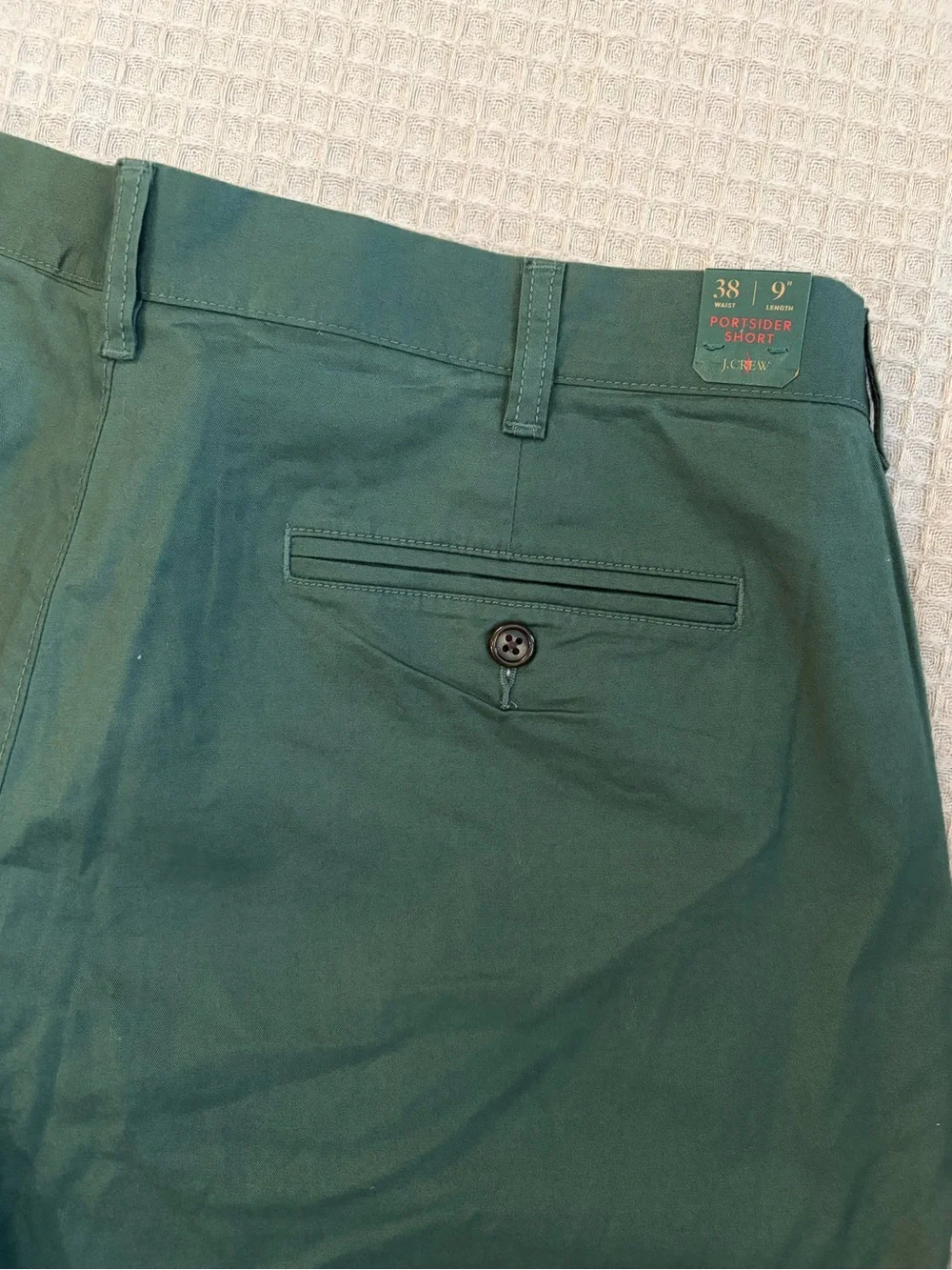 J. Crew Green Flat-Front Men's Chino Shorts